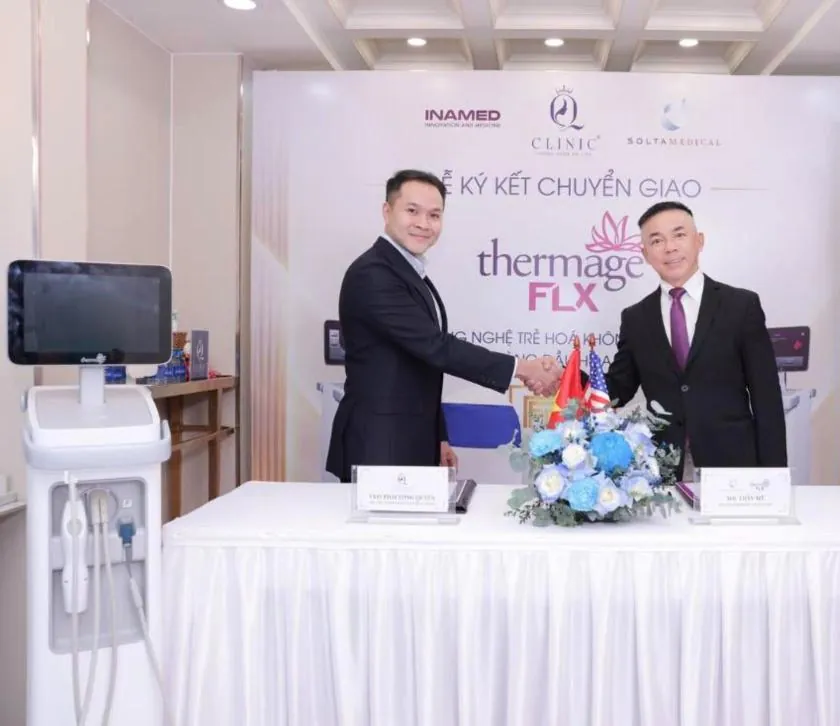 Lễ ký kết chuyển giao công nghệ Thermage FLX tại Q Clinic.