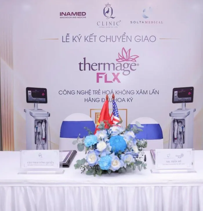 Hệ thống Thermage FLX tại Q Clinic, trong lễ ký kết chuyển giao công nghệ.